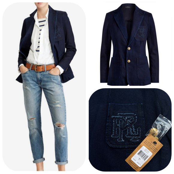NWT Black Label Polo Ralph Lauren Denim Blazer/Jacket - Picture 1 of 13
